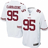 Nike Men & Women & Youth 49ers #95 Cornellius Carradine White Team Color Game Jersey
